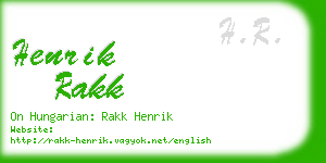 henrik rakk business card